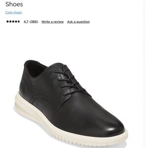 Cole HAAN Grand+ Men’s Black Leather Oxford Shoes Size 11 1/5 Medium